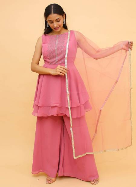 Baby Pink ARYA 20 Latest Designer Party Wear Fancy Heavy Georgette Salwar Suits Collection 9215